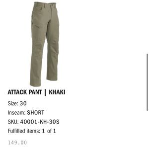 Mens Kuiu Attack Pant 30”